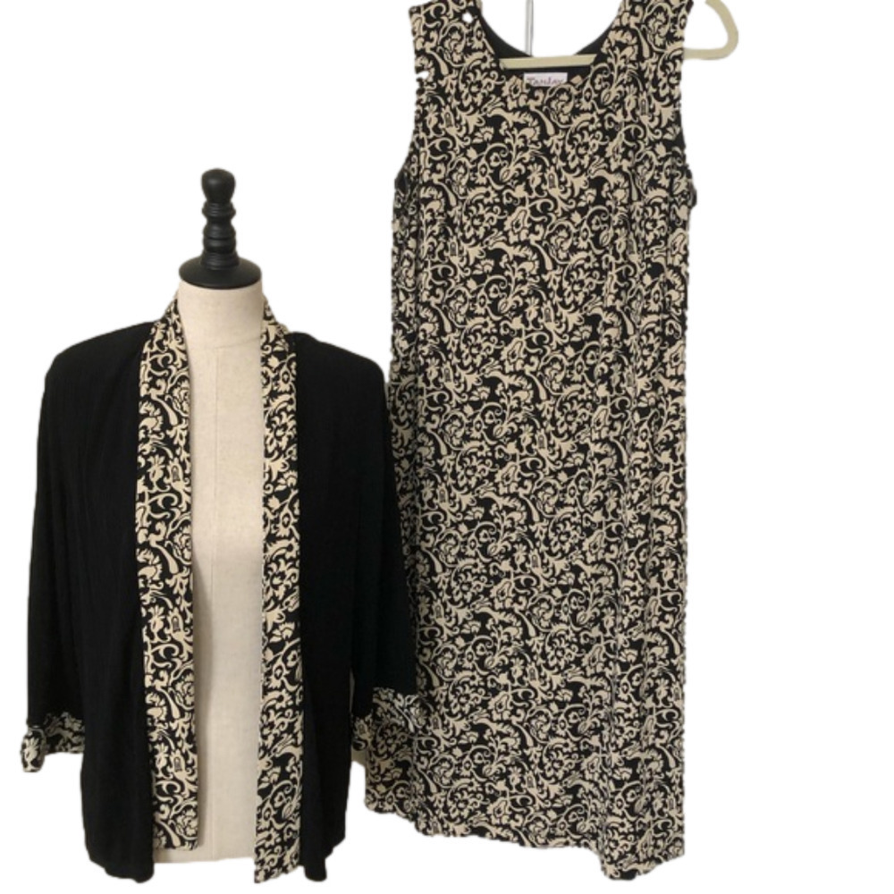 TanJay Petites Dress with Open Front Jacket